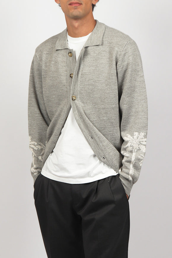  Cardigan Polo Solo Tooco Uomo Grigio - 1