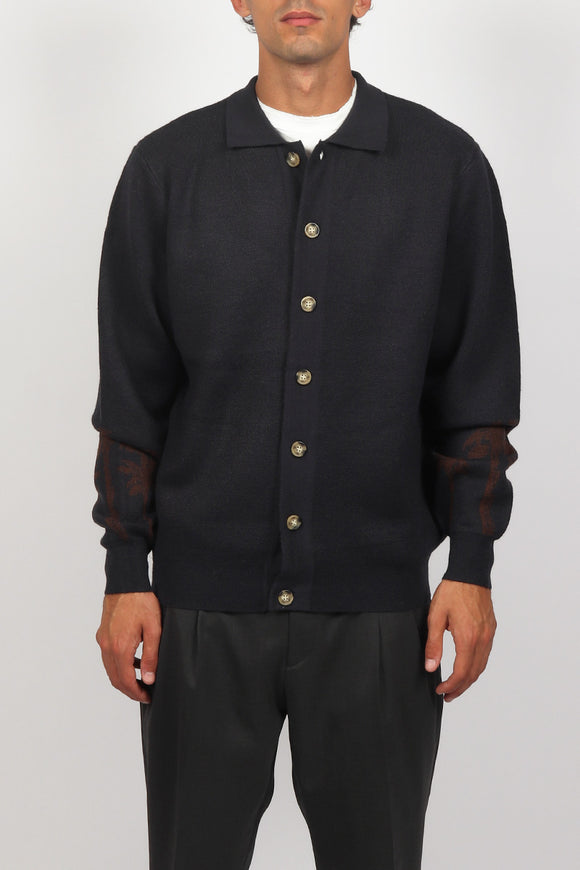  Cardigan Polo Solo Tooco Uomo Blu - 2
