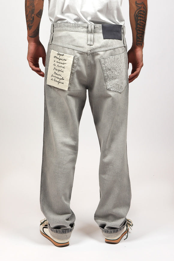  Jeans Grey Uva Federico Cina Uomo Grigio - 5