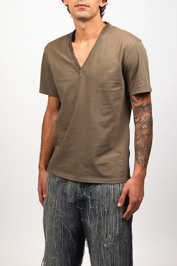  T-shirt A V Grifoni Uomo Beige - 4
