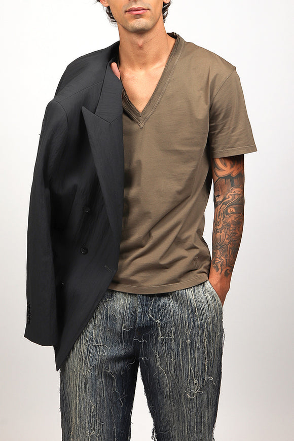  T-shirt A V Grifoni Uomo Beige - 1