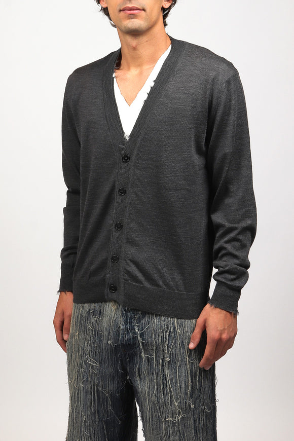  Cardigan Merinos Grifoni Uomo Grigio - 4