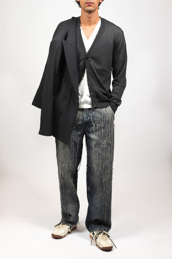  Cardigan Merinos Grifoni Uomo Grigio - 3