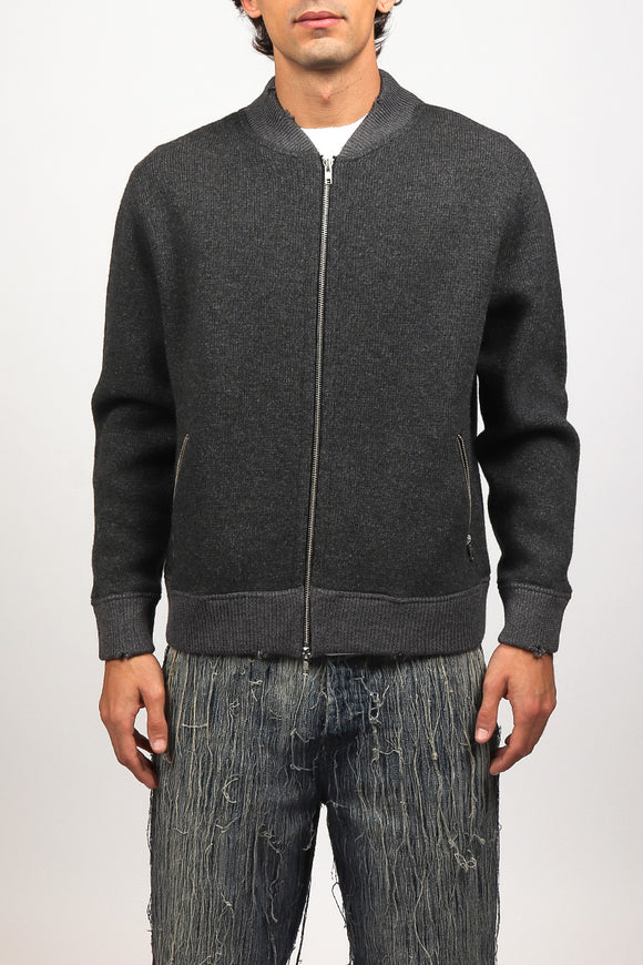  Bomber In Maglia Grifoni Uomo Grigio - 2