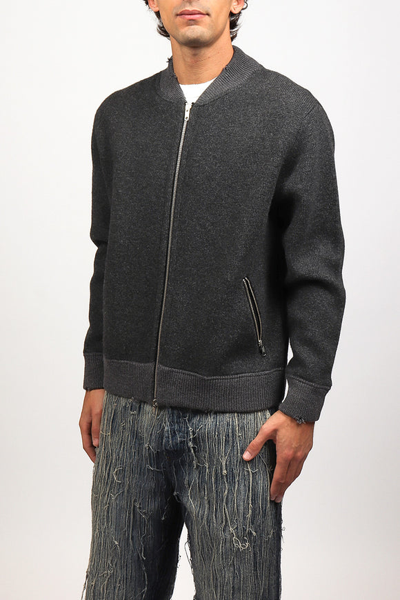  Bomber In Maglia Grifoni Uomo Grigio - 4