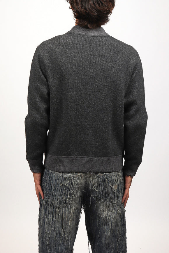  Bomber In Maglia Grifoni Uomo Grigio - 5