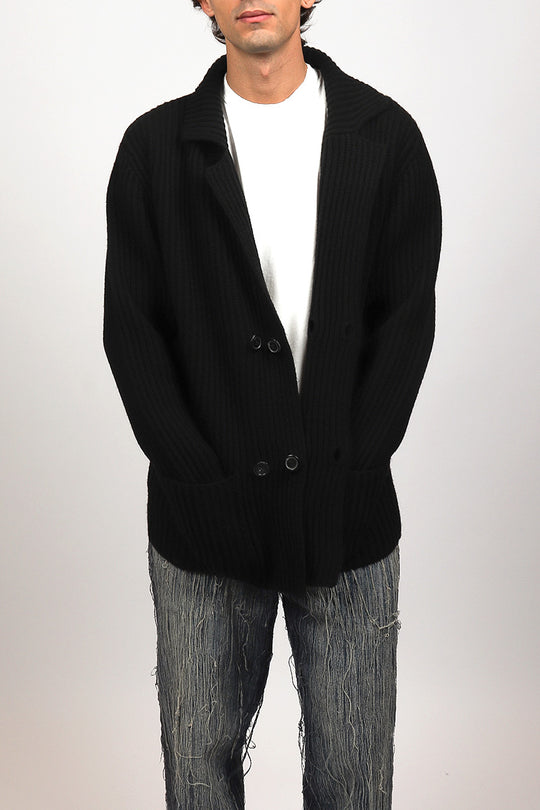 Cardigan Doppiopetto a Coste