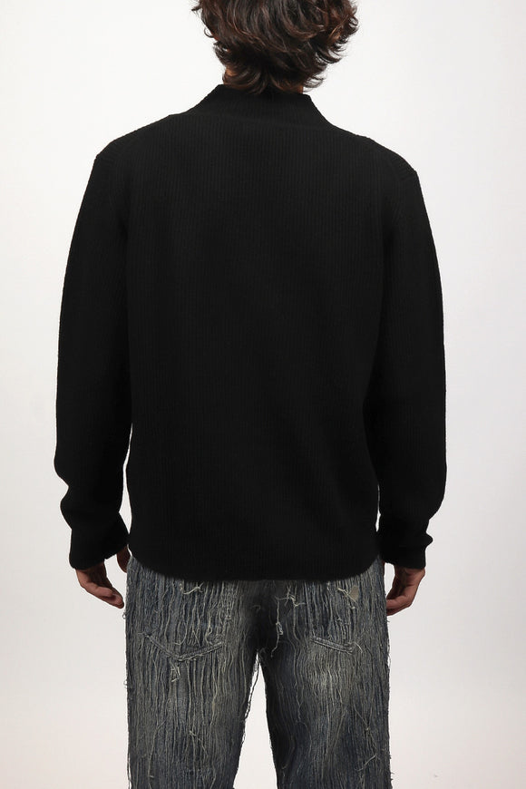  Maglia V Preppy Grifoni Uomo Nero - 5