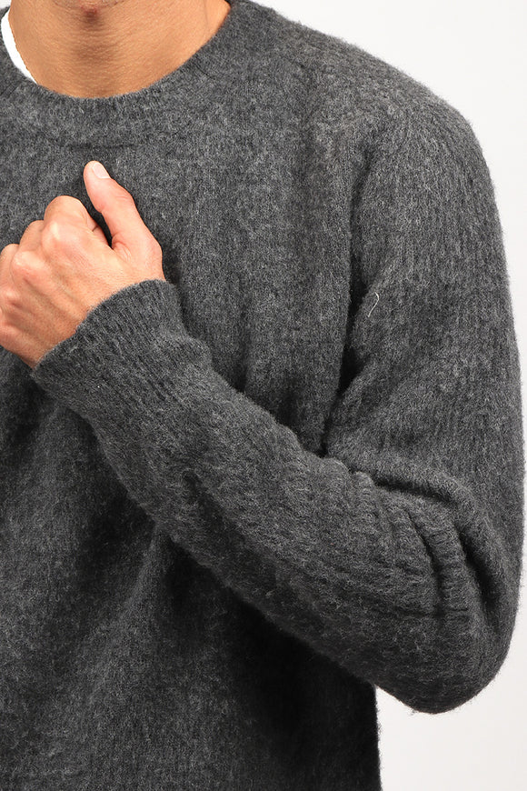  Maglia Girocollo Cardata Grifoni Uomo Grigio - 6