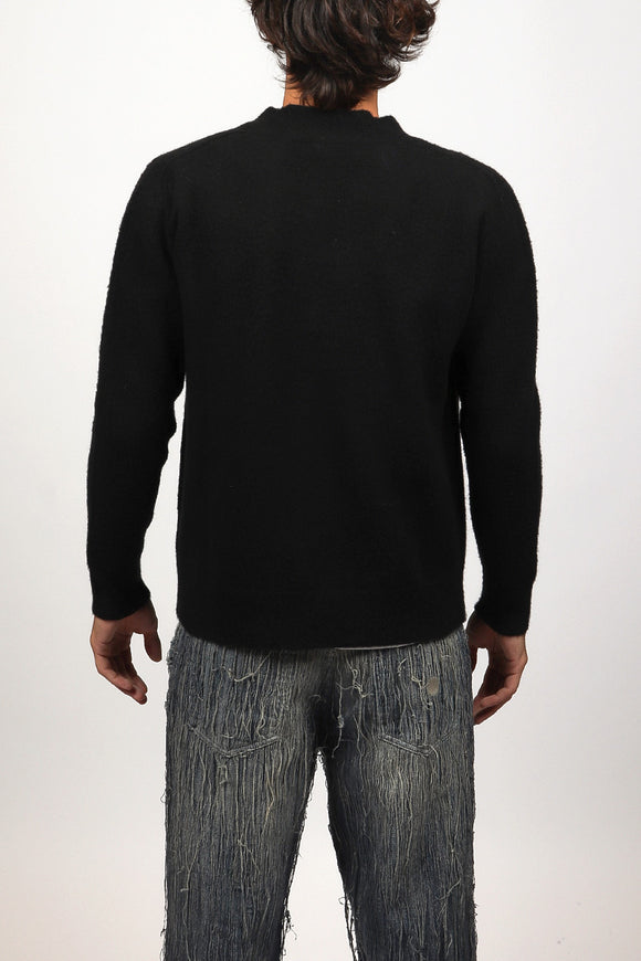  Cardigan Cardato Grifoni Uomo Nero - 5