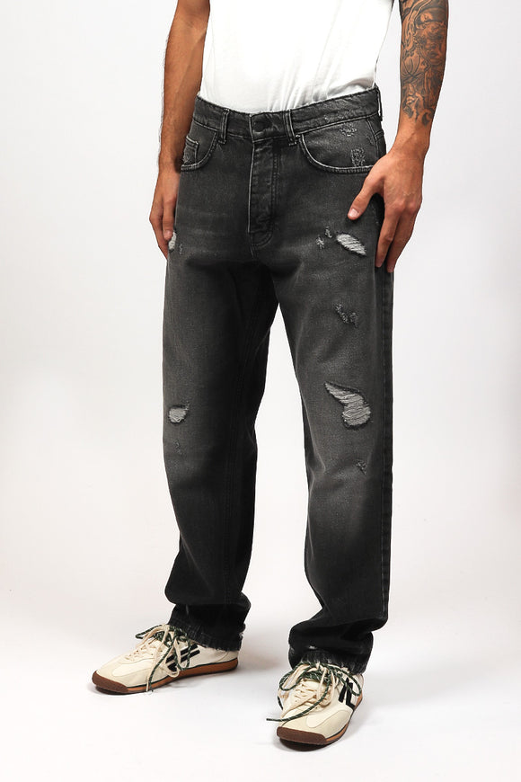  Jeans Baggy Rotture Broken Laundry Uomo Grigio - 4