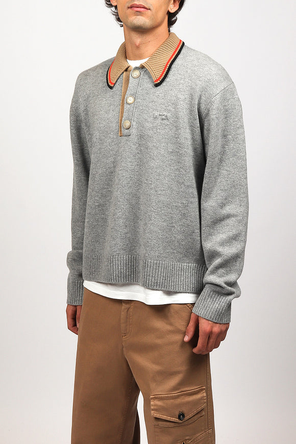  Polo Colletto Preppy N°21 Uomo Grigio - 4