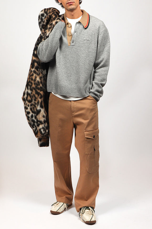  Polo Colletto Preppy N°21 Uomo Grigio - 3