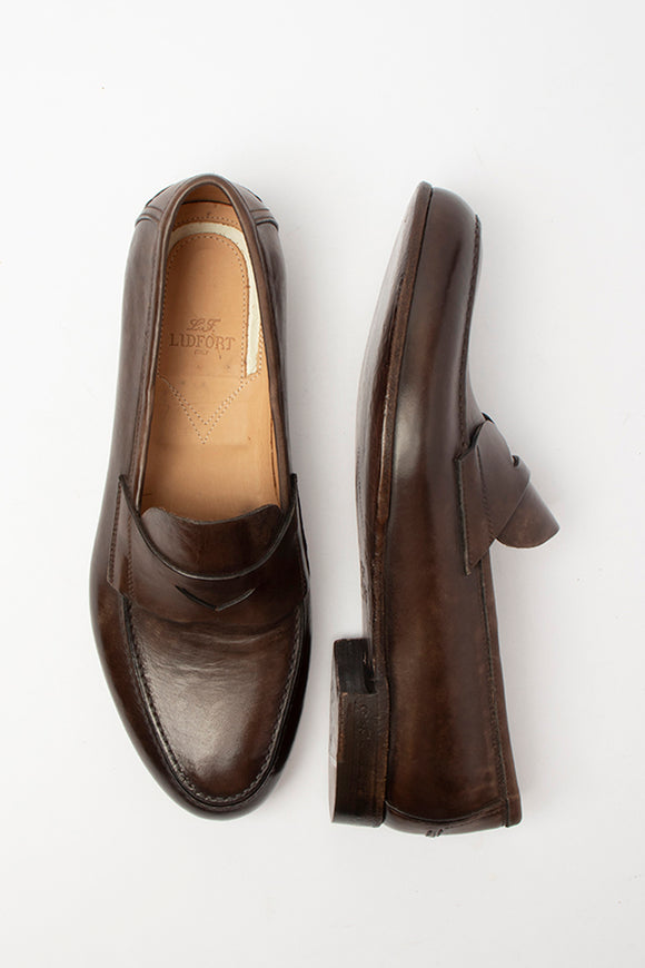  Mocassino Penny Liscio Lidfort Uomo Marrone - 2