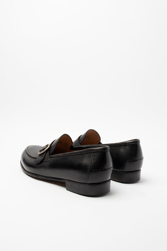  Mocassino Fibbia Silver Lidfort Uomo Nero - 4