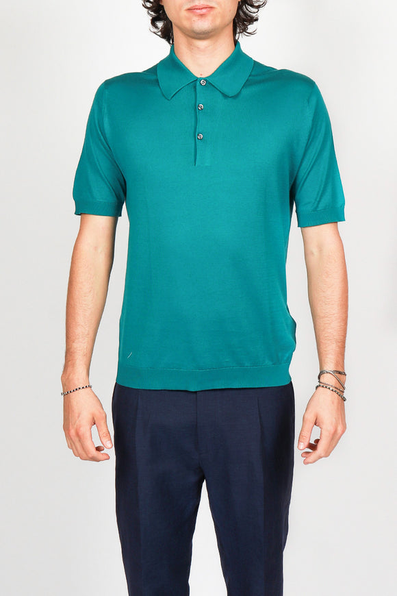  Polo Isis John Smedley Uomo Verde - 2