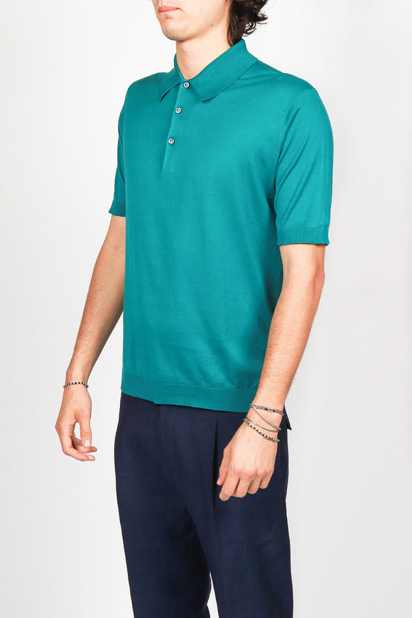  Polo Isis John Smedley Uomo Verde - 4