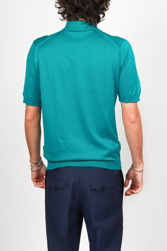  Polo Isis John Smedley Uomo Verde - 5