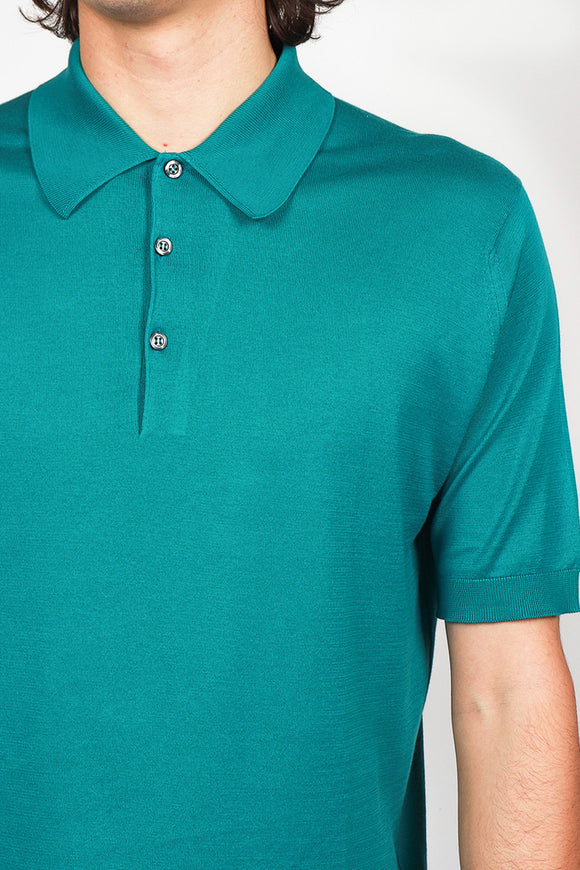  Polo Isis John Smedley Uomo Verde - 6