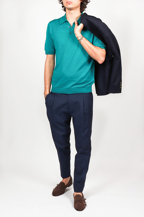  Polo Isis John Smedley Uomo Verde - 3