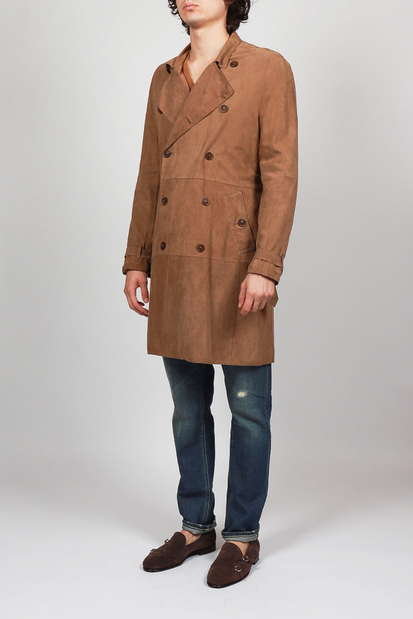  Trench In Suede Bully Uomo Beige - 3