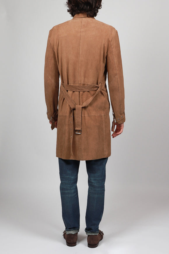  Trench In Suede Bully Uomo Beige - 4