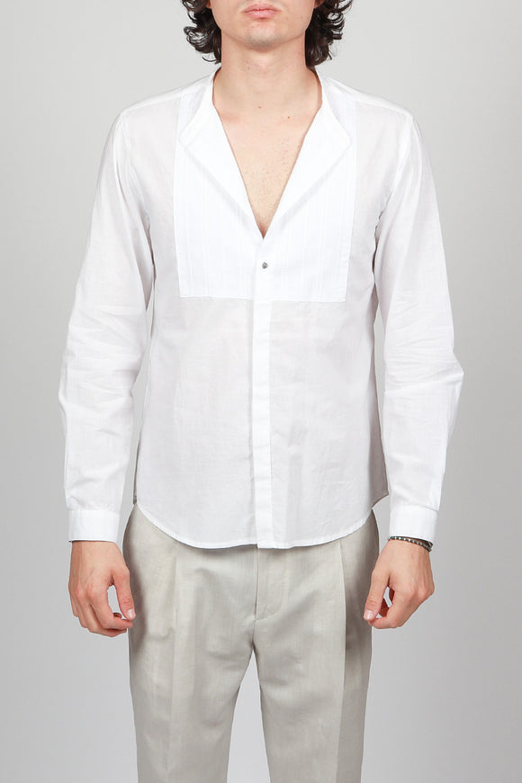  Camicia Coreana Plastron Officina 36 Uomo Bianco - 2