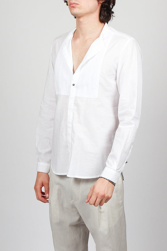  Camicia Coreana Plastron Officina 36 Uomo Bianco - 4