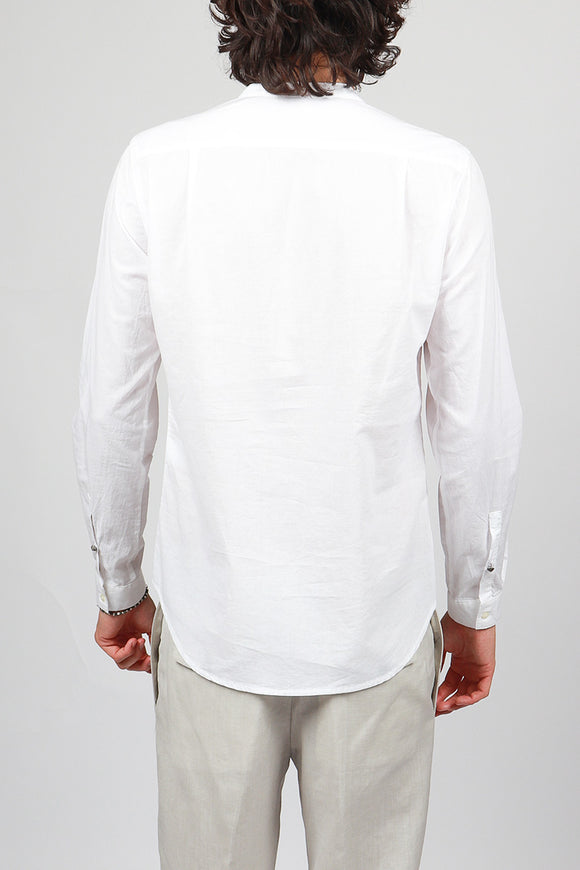 Camicia Coreana Plastron Officina 36 Uomo Bianco - 5