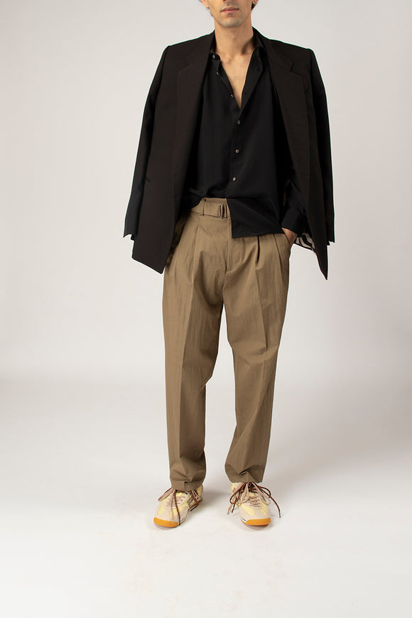  Camicia Regular In Seta Del Siena Uomo Nero - 3