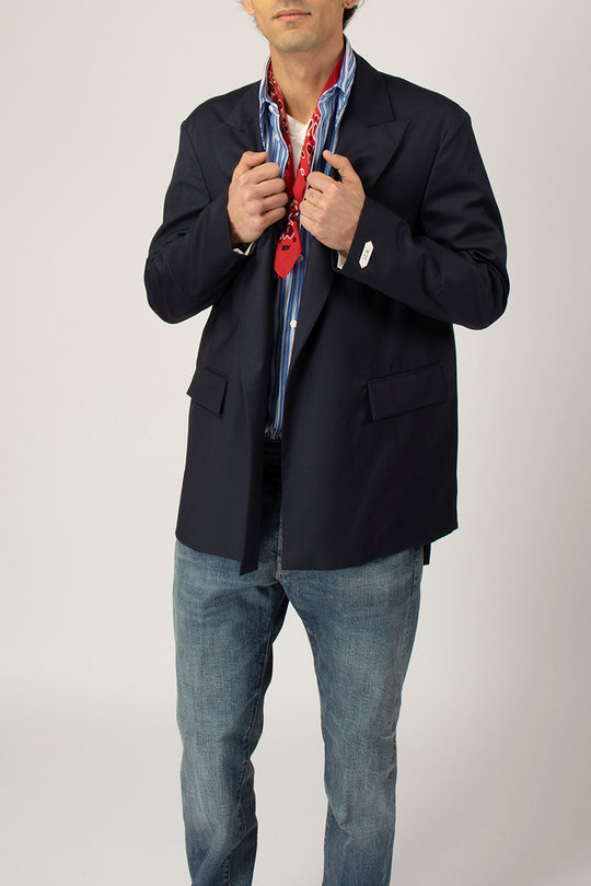 Giacca Over Fresco Lana