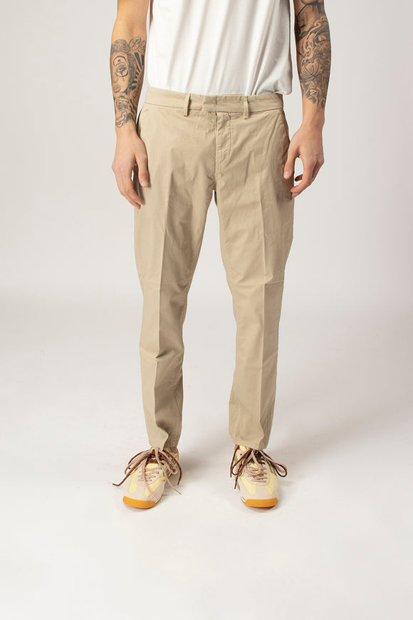  Pantaloni Pablo In Gabardina Dondup Uomo Beige - 2