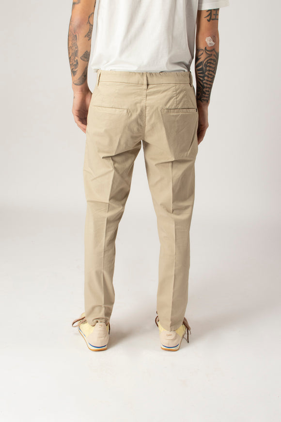  Pantaloni Pablo In Gabardina Dondup Uomo Beige - 5