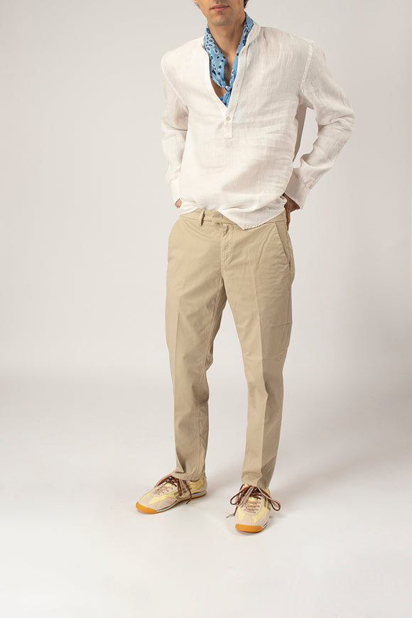  Camicia Coreana In Lino Dondup Uomo Rosa - 3