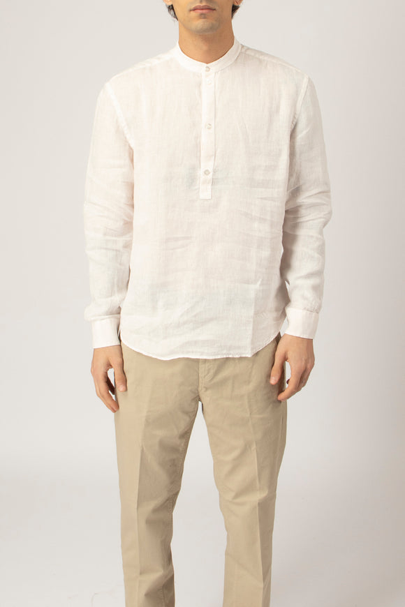  Camicia Coreana In Lino Dondup Uomo Rosa - 2