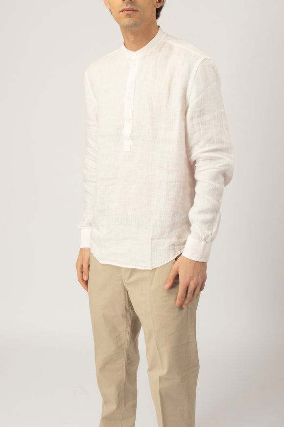  Camicia Coreana In Lino Dondup Uomo Rosa - 4