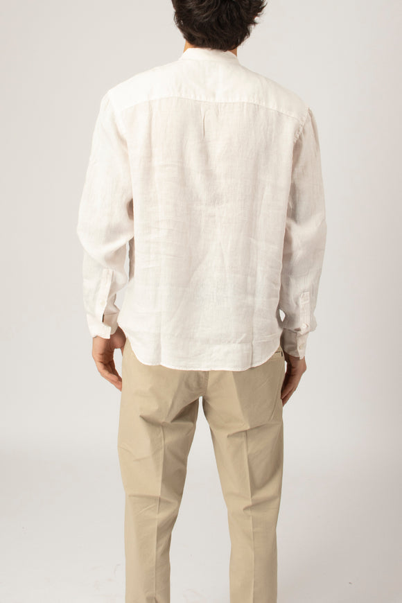  Camicia Coreana In Lino Dondup Uomo Rosa - 5