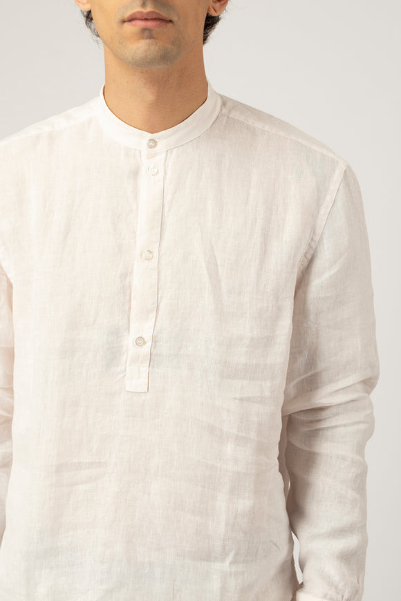  Camicia Coreana In Lino Dondup Uomo Rosa - 6