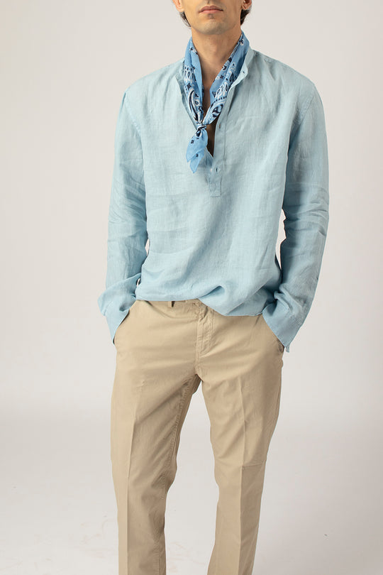 Camicia Coreana in Lino