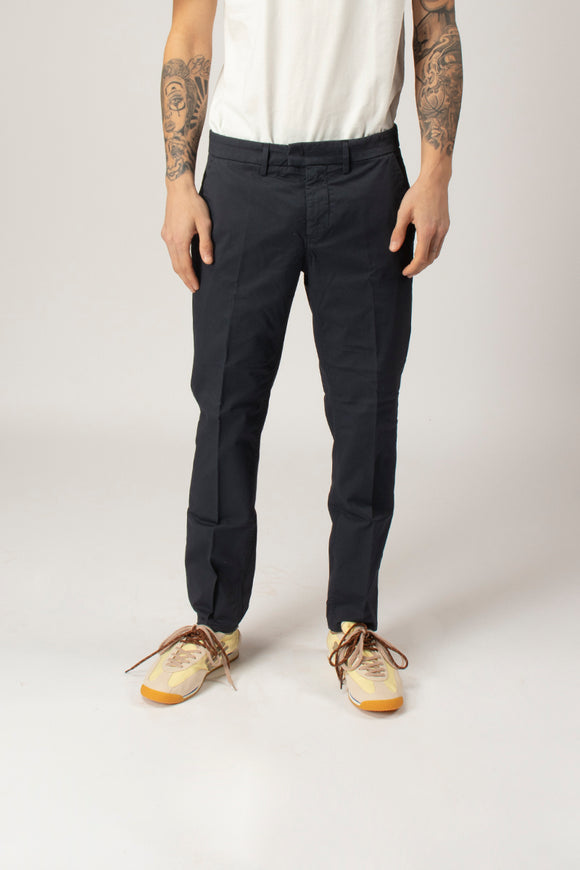  Pantaloni Pablo In Gabardina Dondup Uomo Blu - 2