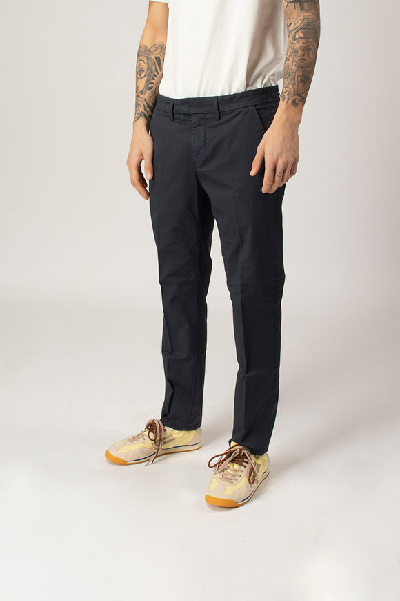  Pantaloni Pablo In Gabardina Dondup Uomo Blu - 4
