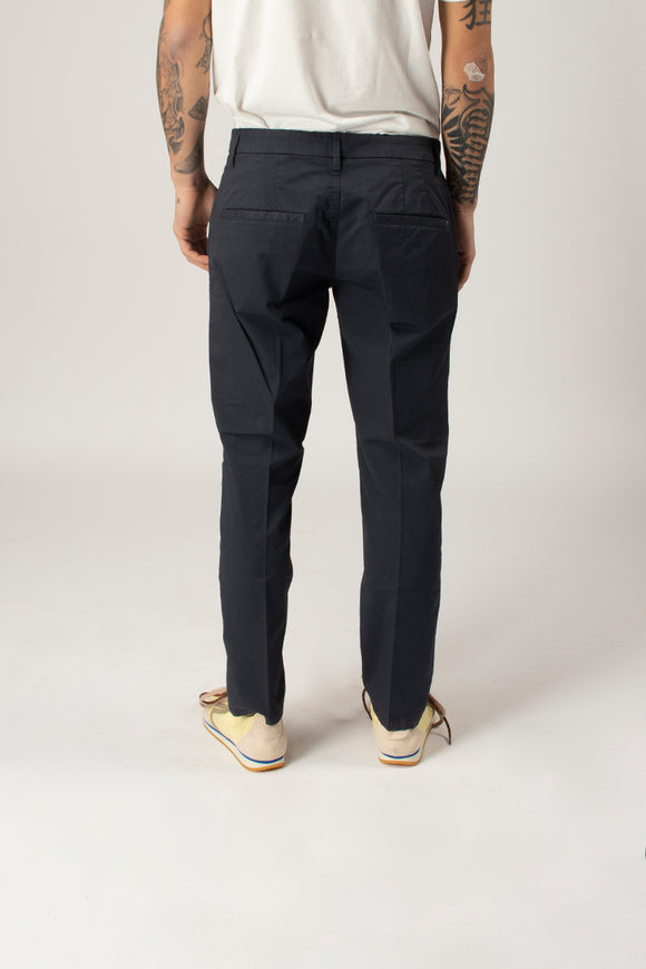  Pantaloni Pablo In Gabardina Dondup Uomo Blu - 5
