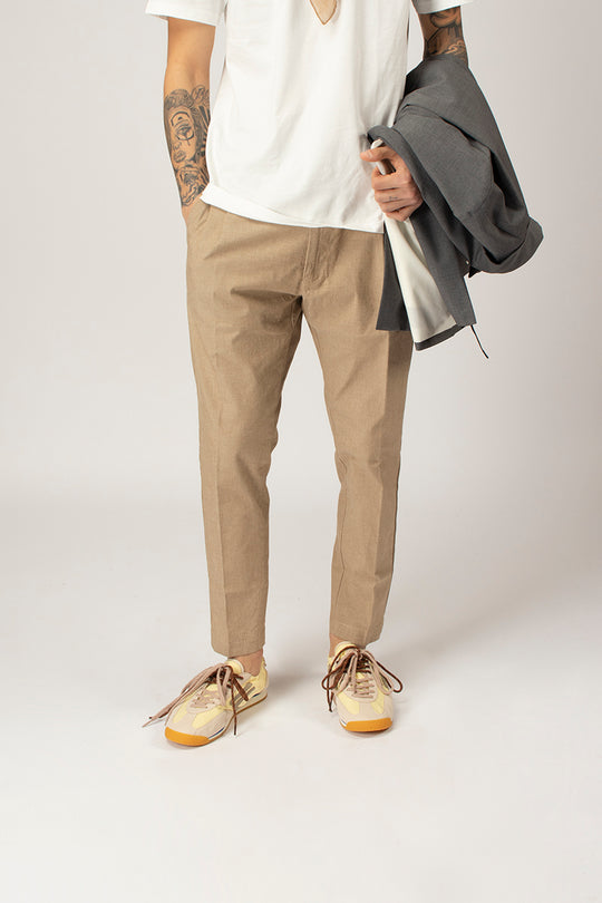 Pantaloni Ben in Cotone Materico