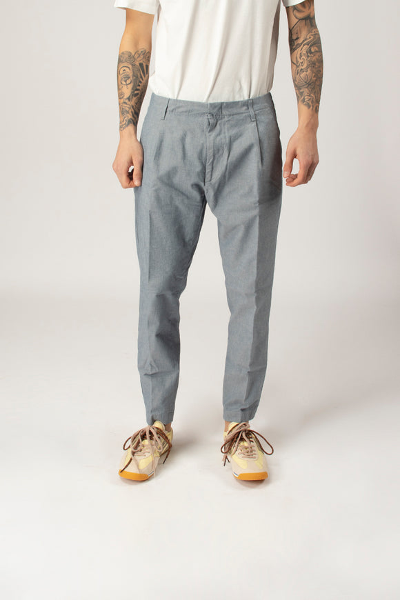  Pantaloni Ben In Cotone Materico Dondup Uomo - 2