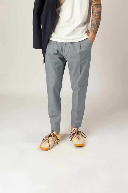 Pantaloni Ben in Cotone Materico