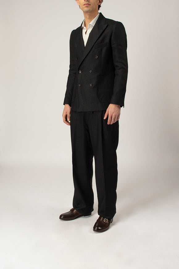  Abito Doppiopetto Vl Reveres 1949 Uomo Nero - 5