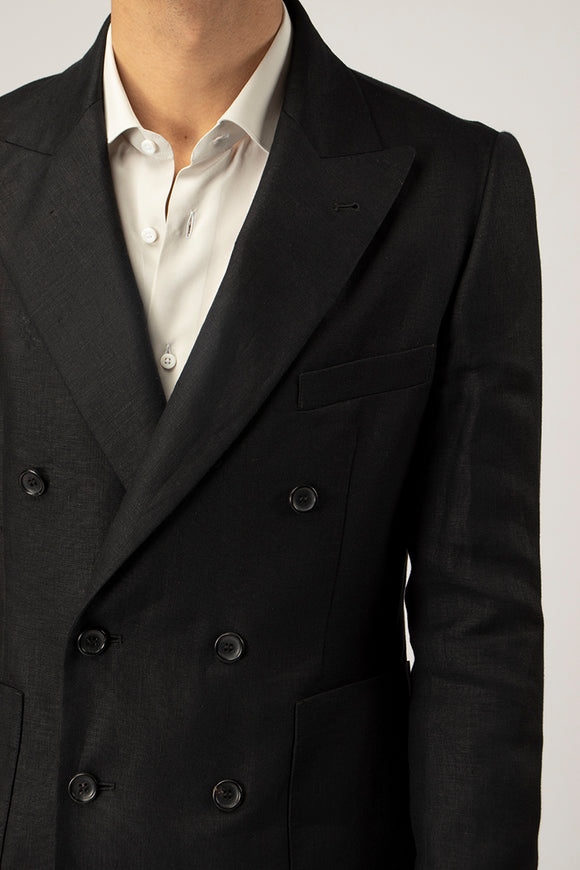  Abito Doppiopetto Vl Reveres 1949 Uomo Nero - 7