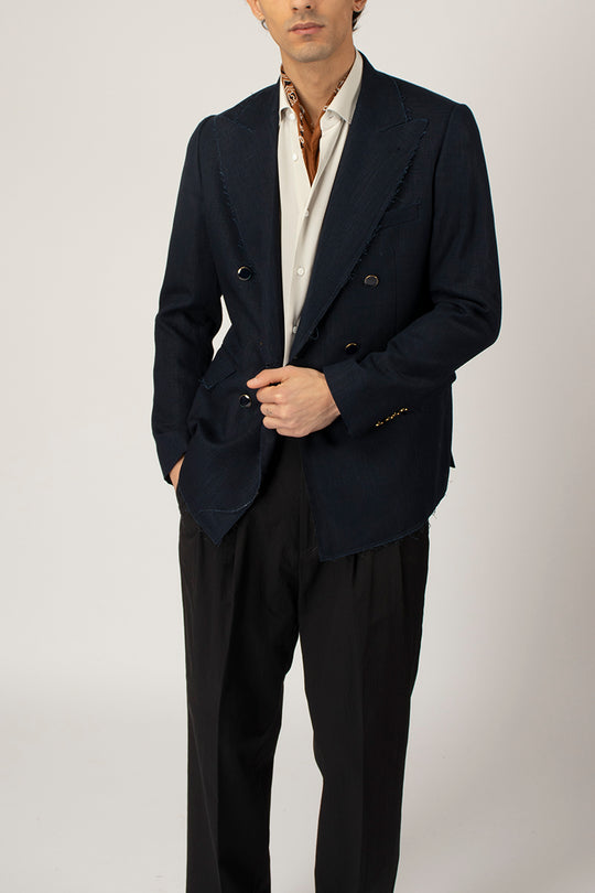 Giacca Doppiopetto Raw Cut
