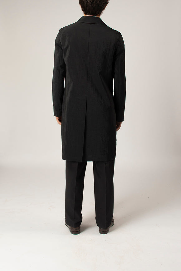  Trench Crepe Vitale Barberis Canonico Reveres 1949 Uomo Nero - 4