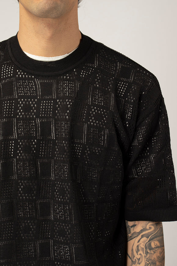  T-shirt Traforè Quadro Officina 36 Uomo Nero - 6